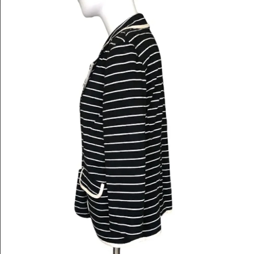 NY Collection size medium striped blazer